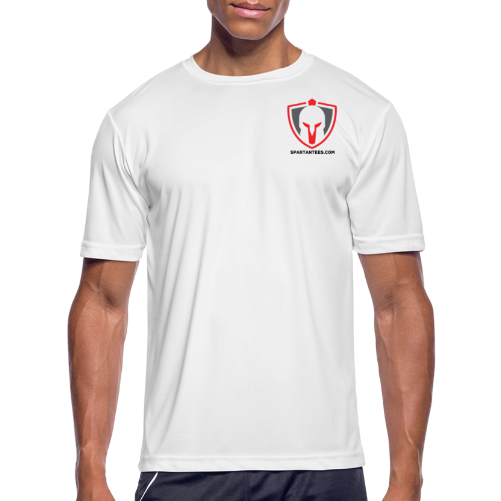 SPARTAN SMALL LOGO - DRI FIT SHIRT - white