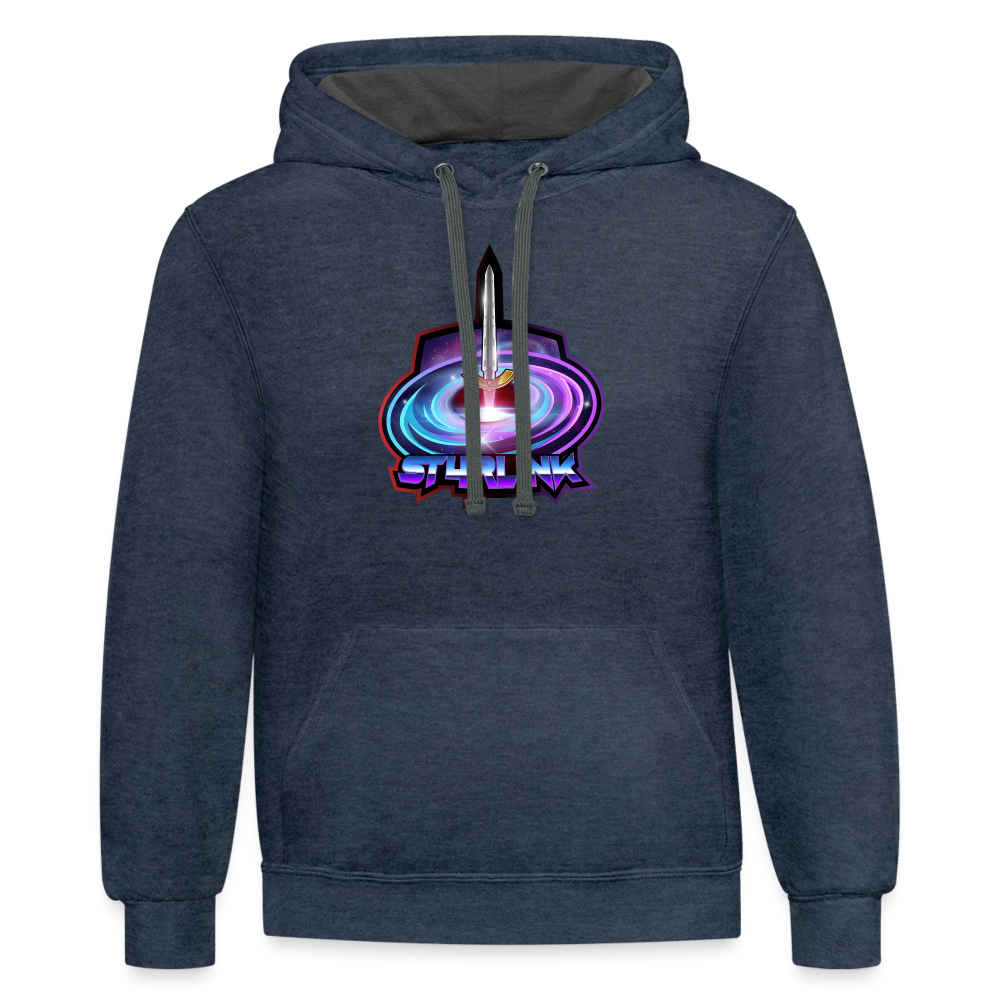 ST4RLINK Unisex Contrast Hoodie - indigo heather/asphalt