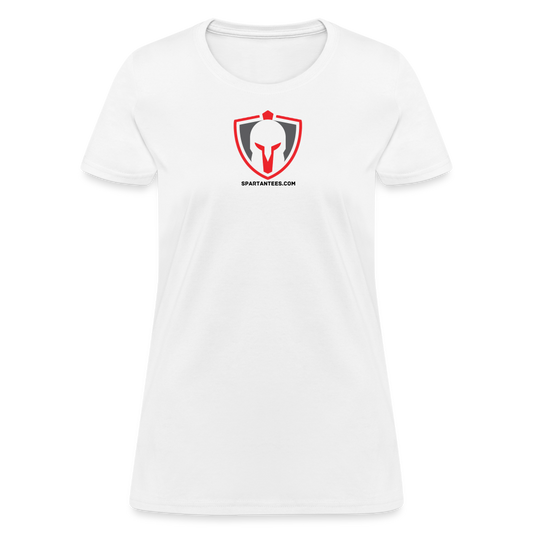 WOMENS SPARTAN LARGE LOGO - white