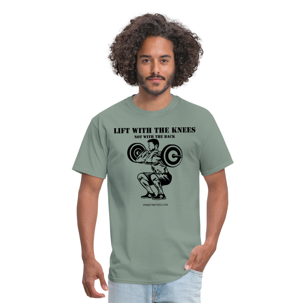 LIFT WITH THE KNEES Unisex Classic T-Shirt - sage