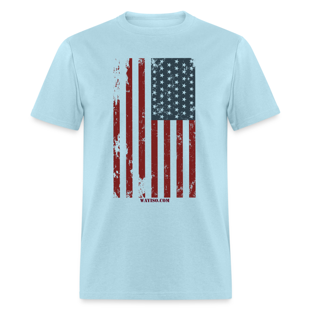 US FLAG - VERTICAL - powder blue