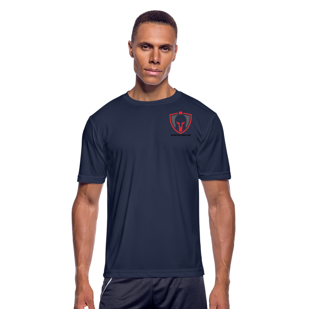 SPARTAN SMALL LOGO - DRI FIT SHIRT - navy