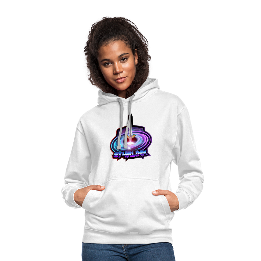 ST4RLINK Unisex Contrast Hoodie - white/gray