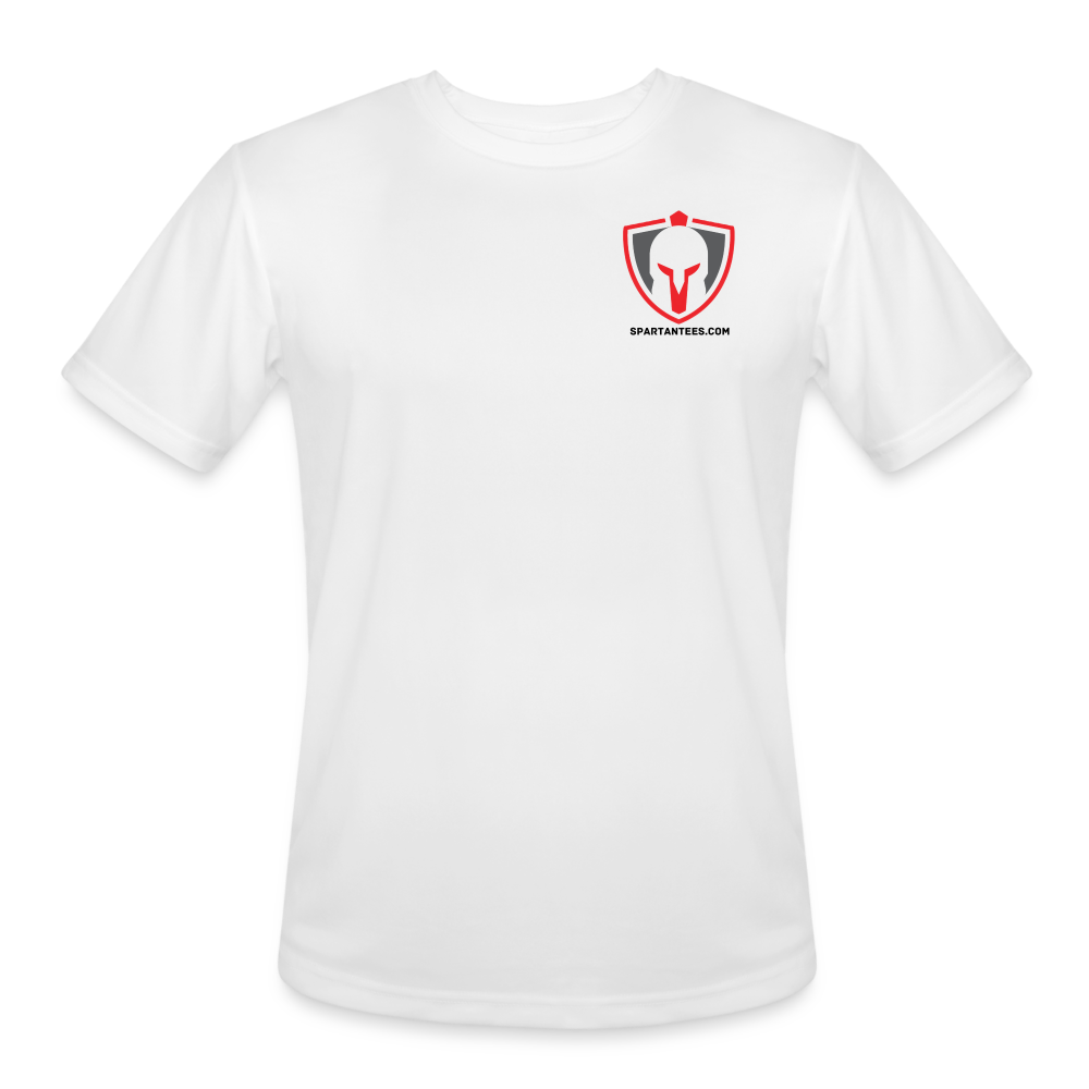 SPARTAN SMALL LOGO - DRI FIT SHIRT - white