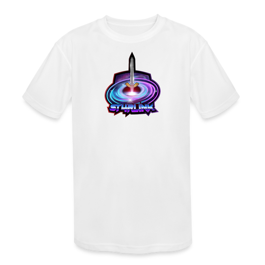 ST4RLINK Teenage Moisture Wicking Performance T-Shirt - white