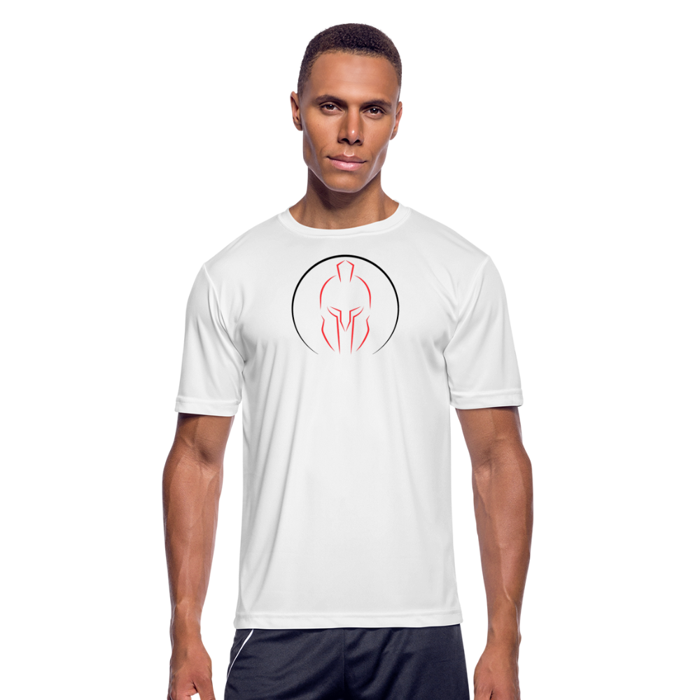 SPARTAN SILHOUETTE LARGE LOGO - DRI FIT - white