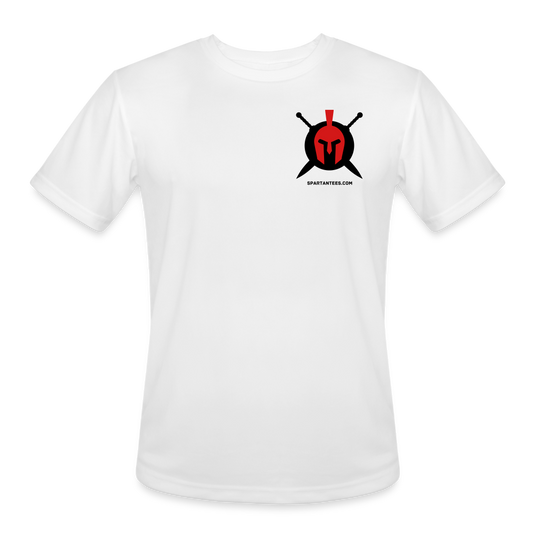 Spartan Helmet/Shield Corner Tee - DRI FIT - white