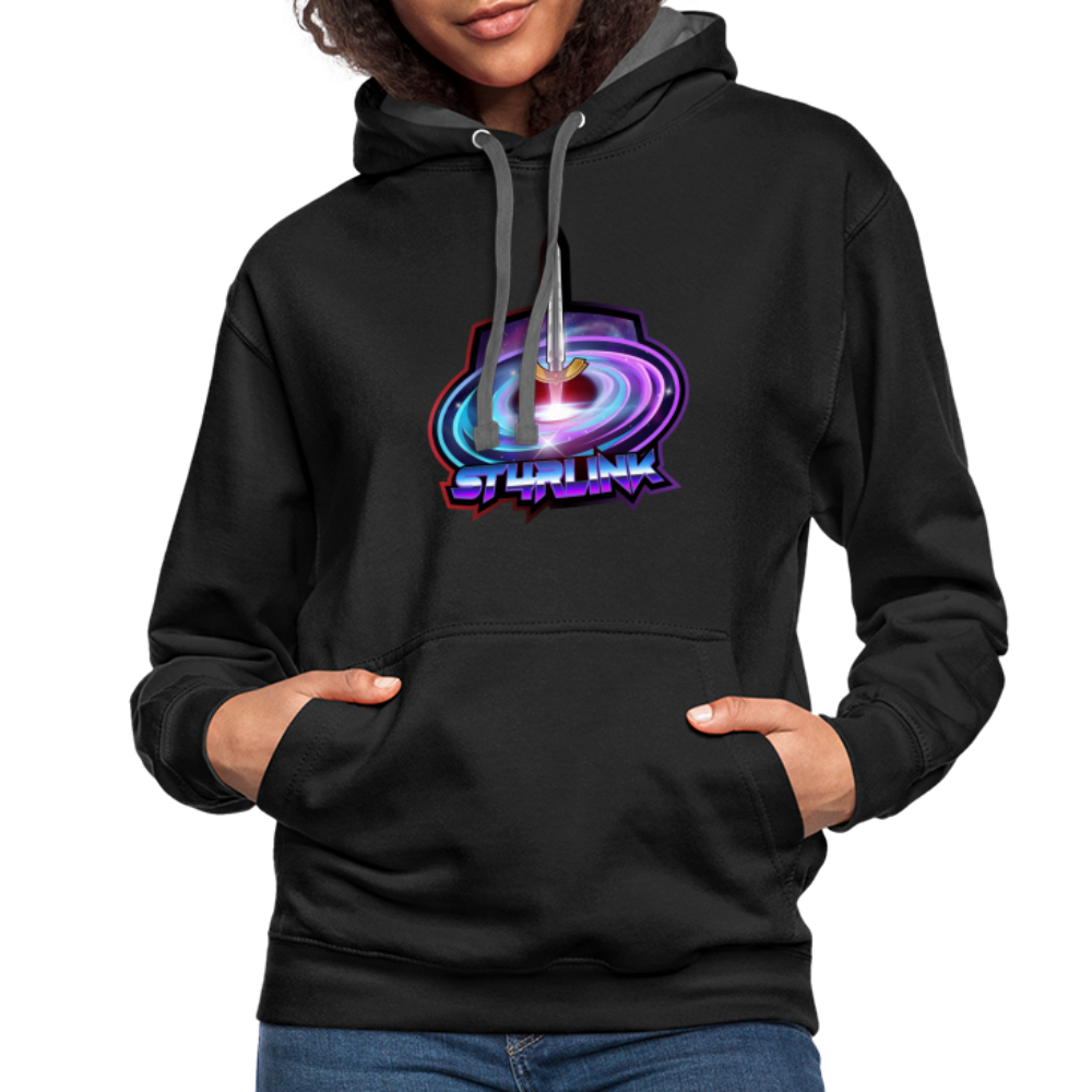 ST4RLINK Unisex Contrast Hoodie - black/asphalt