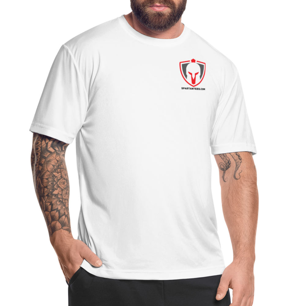 SPARTAN SMALL LOGO - DRI FIT SHIRT - white