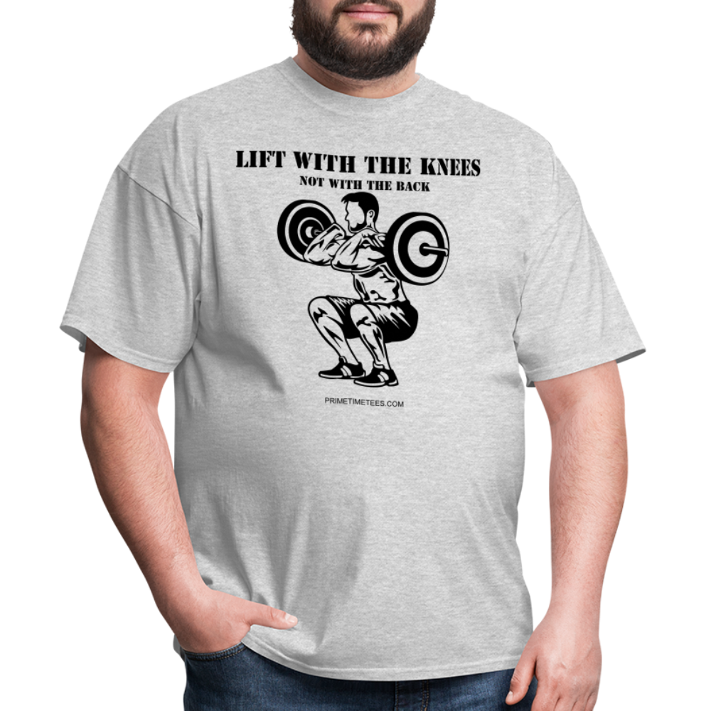 LIFT WITH THE KNEES Unisex Classic T-Shirt - heather gray