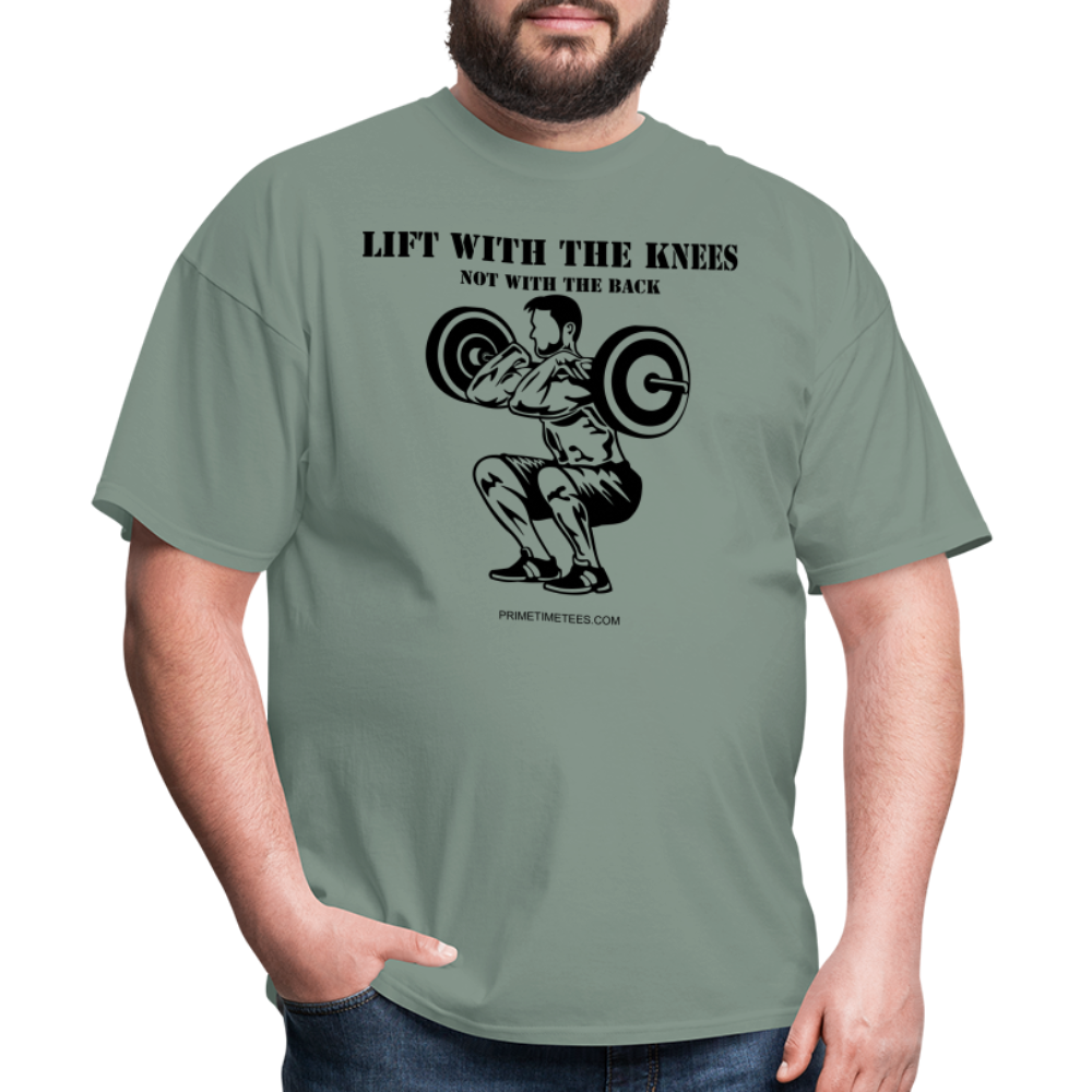 LIFT WITH THE KNEES Unisex Classic T-Shirt - sage