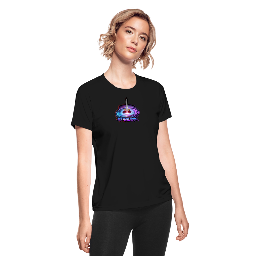 ST4RLINK Women's Moisture Wicking Performance T-Shirt - black