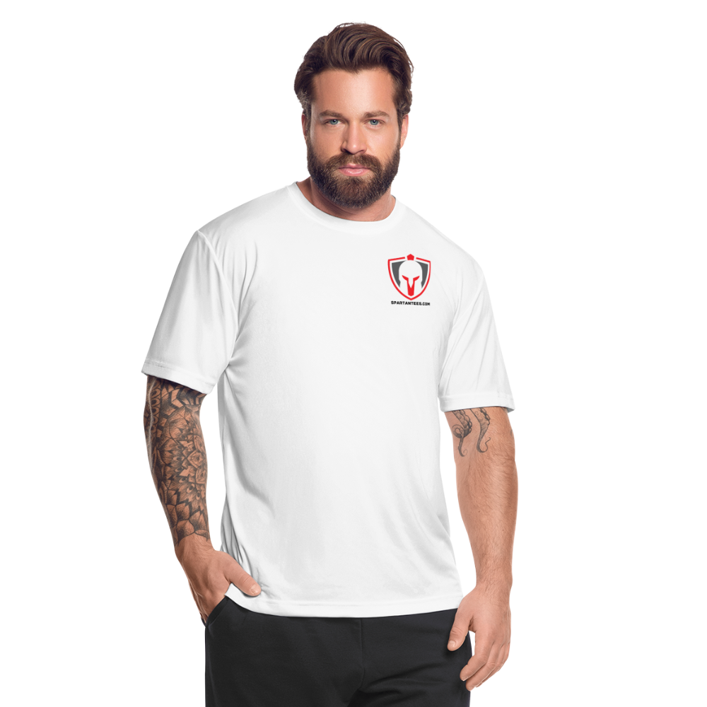 SPARTAN SMALL LOGO - DRI FIT SHIRT - white