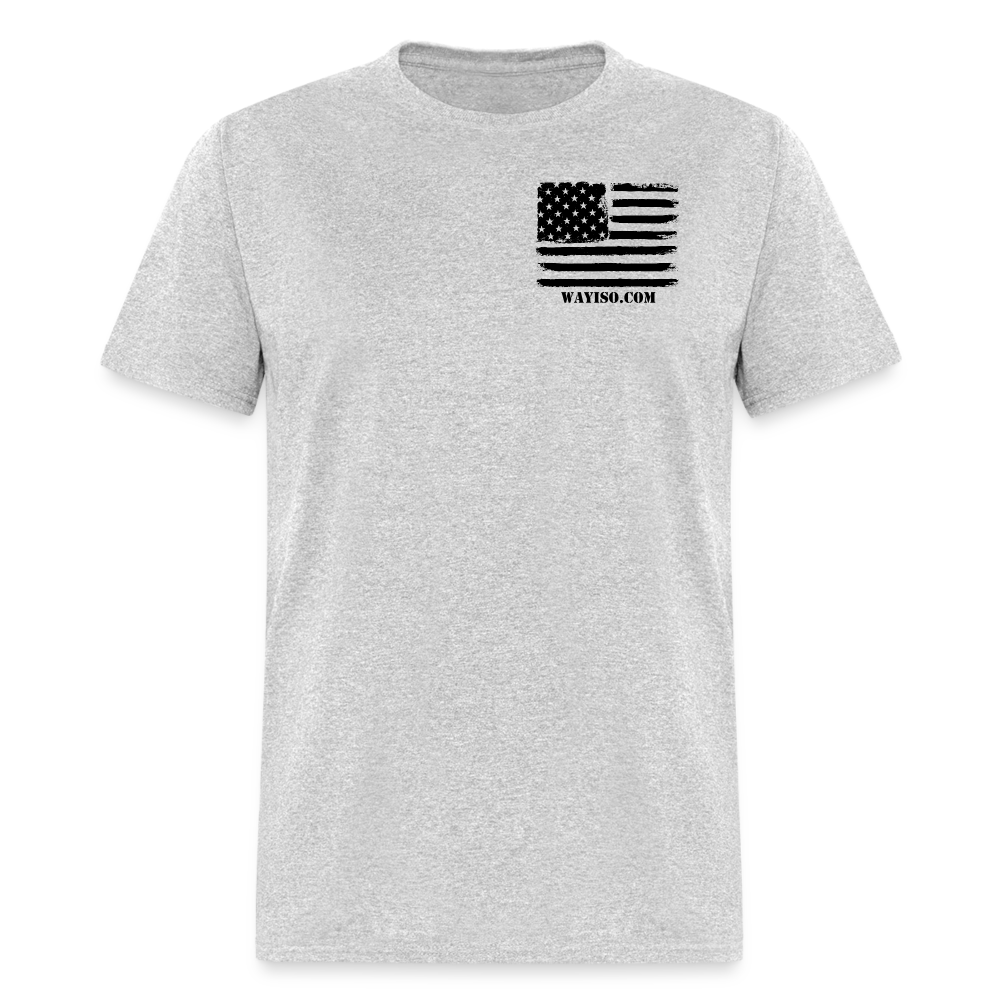 US FLAG CORNER - BLACK - heather gray