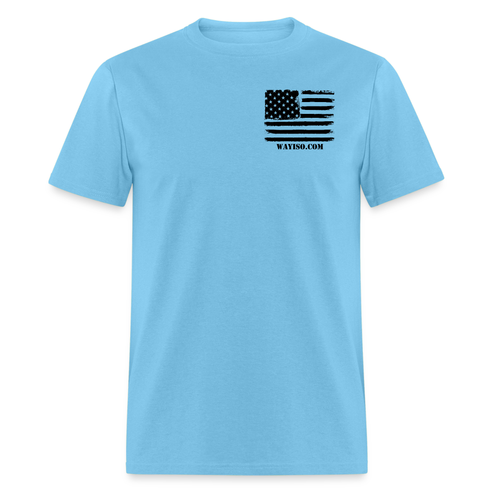 US FLAG CORNER - BLACK - aquatic blue