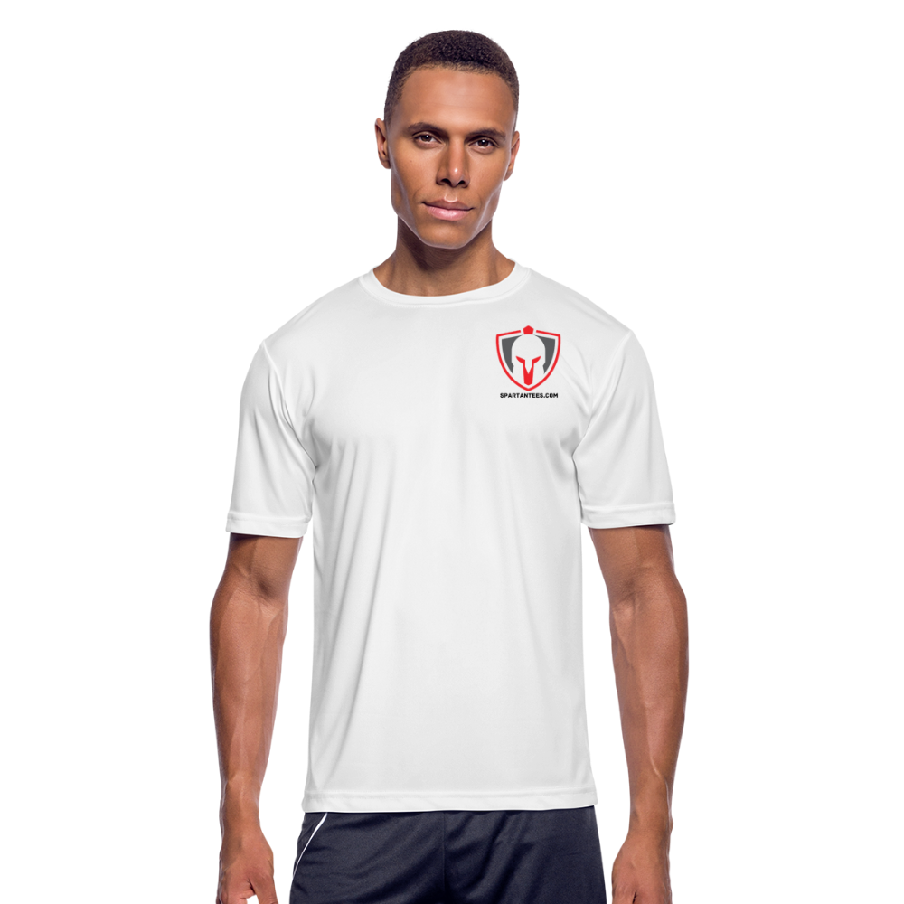 SPARTAN SMALL LOGO - DRI FIT SHIRT - white