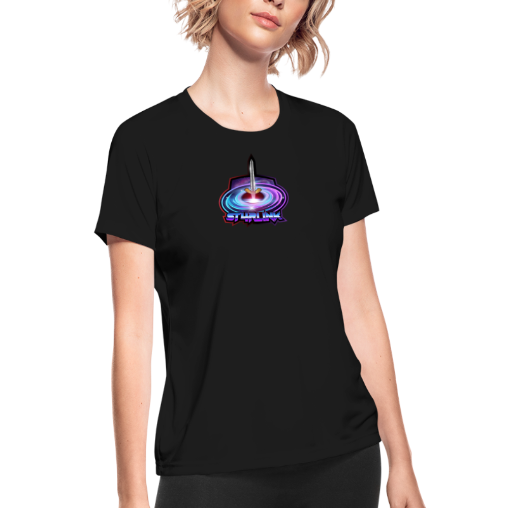 ST4RLINK Women's Moisture Wicking Performance T-Shirt - black