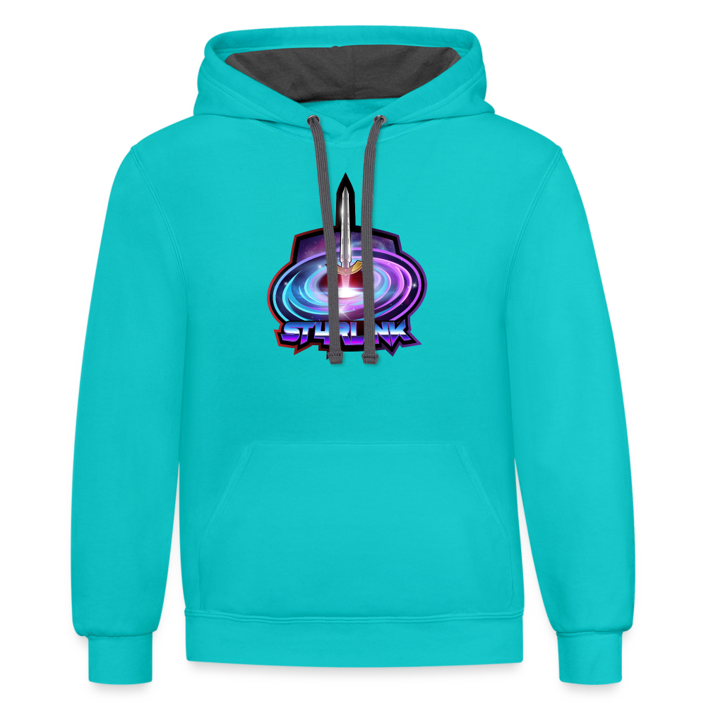 ST4RLINK Unisex Contrast Hoodie - scuba blue/asphalt