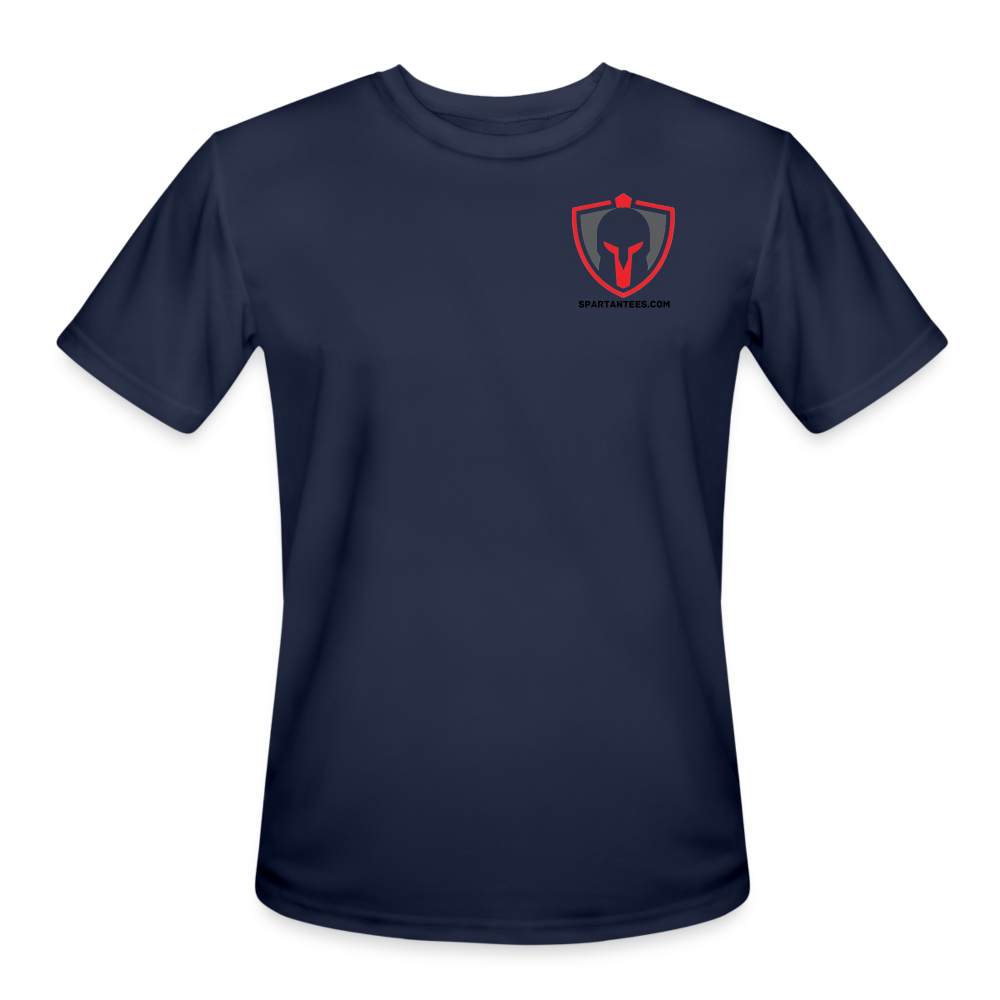 SPARTAN SMALL LOGO - DRI FIT SHIRT - navy