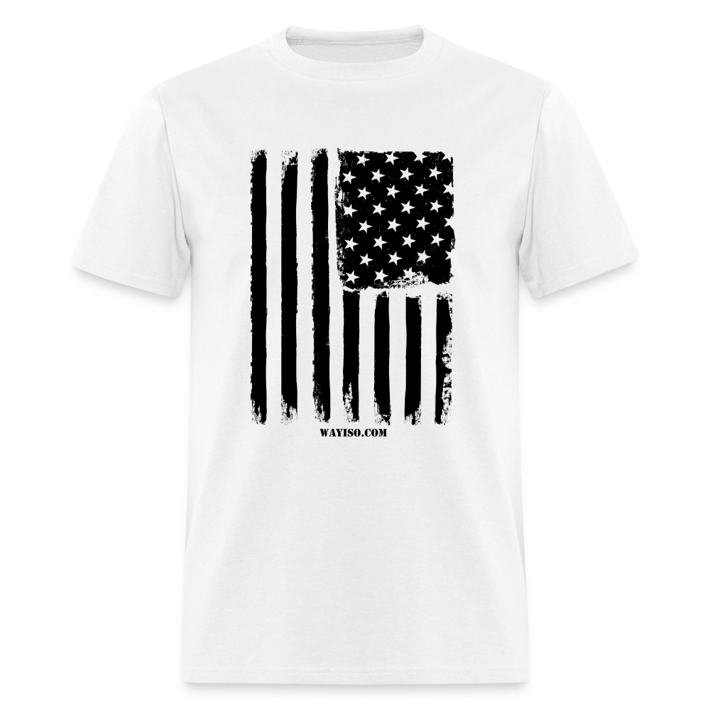 US FLAG - BLACK - white