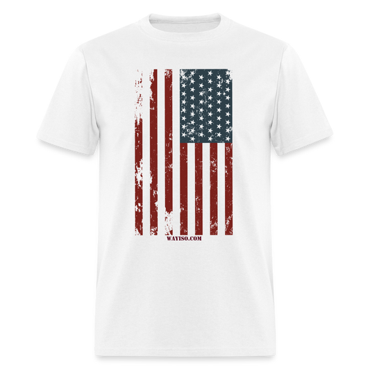 US FLAG - VERTICAL - white