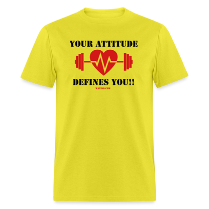 ATTITUDE DEFINES YOU Unisex Classic T-Shirt - yellow