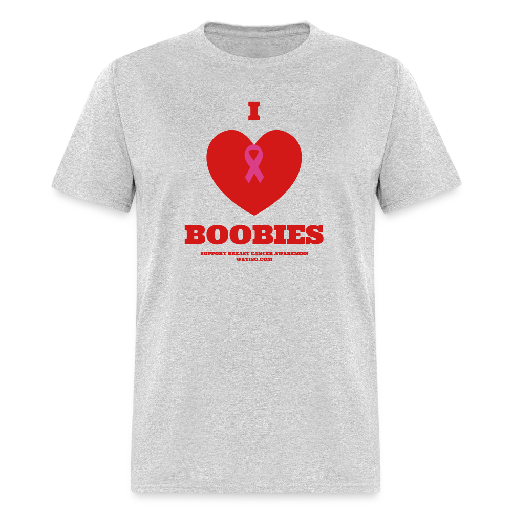 I HEART BOOBIES Unisex Classic T-Shirt - heather gray