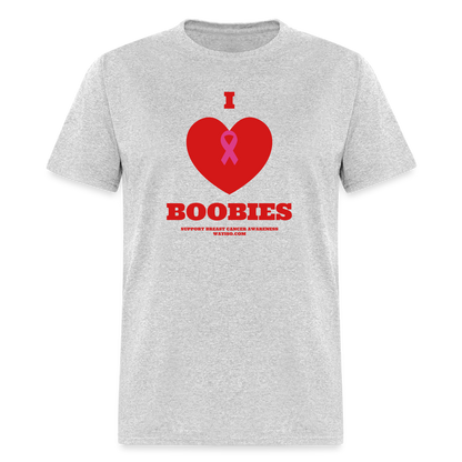 I HEART BOOBIES Unisex Classic T-Shirt - heather gray