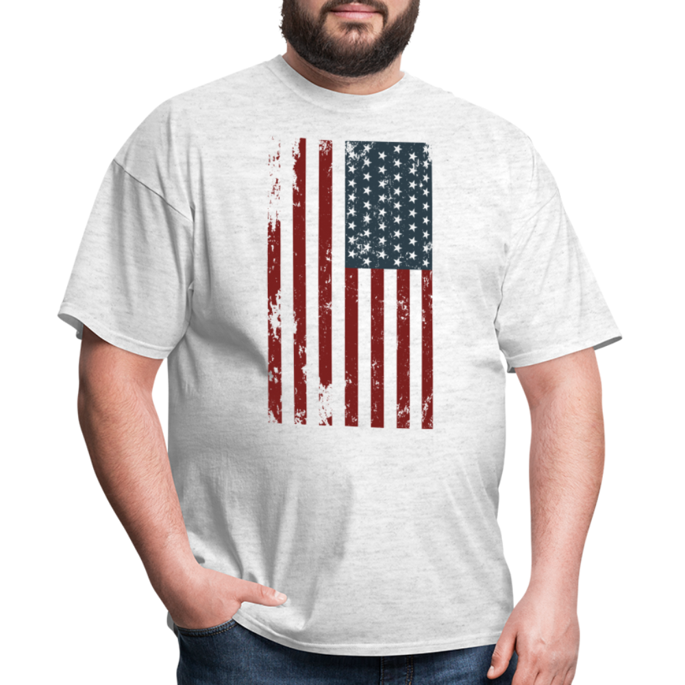 US FLAG - VERTICAL - light heather gray