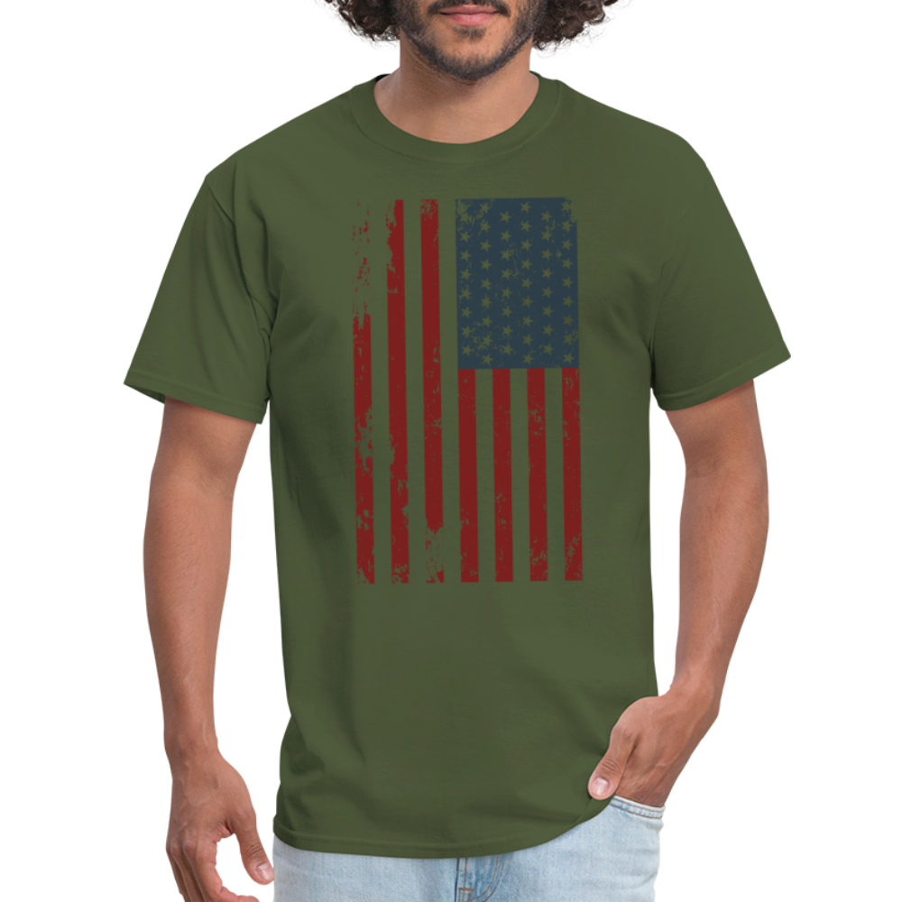 US FLAG - VERTICAL - military green