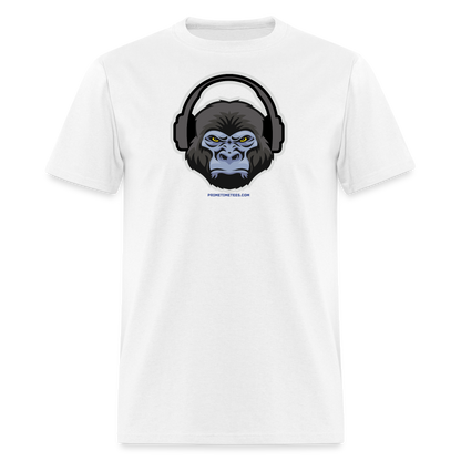 GORILLA HEADPHONES Unisex Classic T-Shirt - white