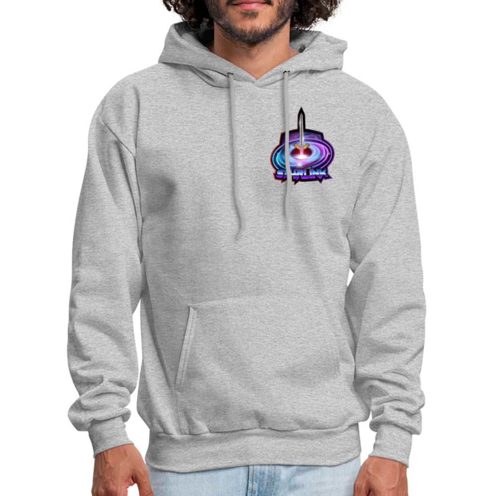 ST4RLINK Men's Hoodie Small Logo - heather gray