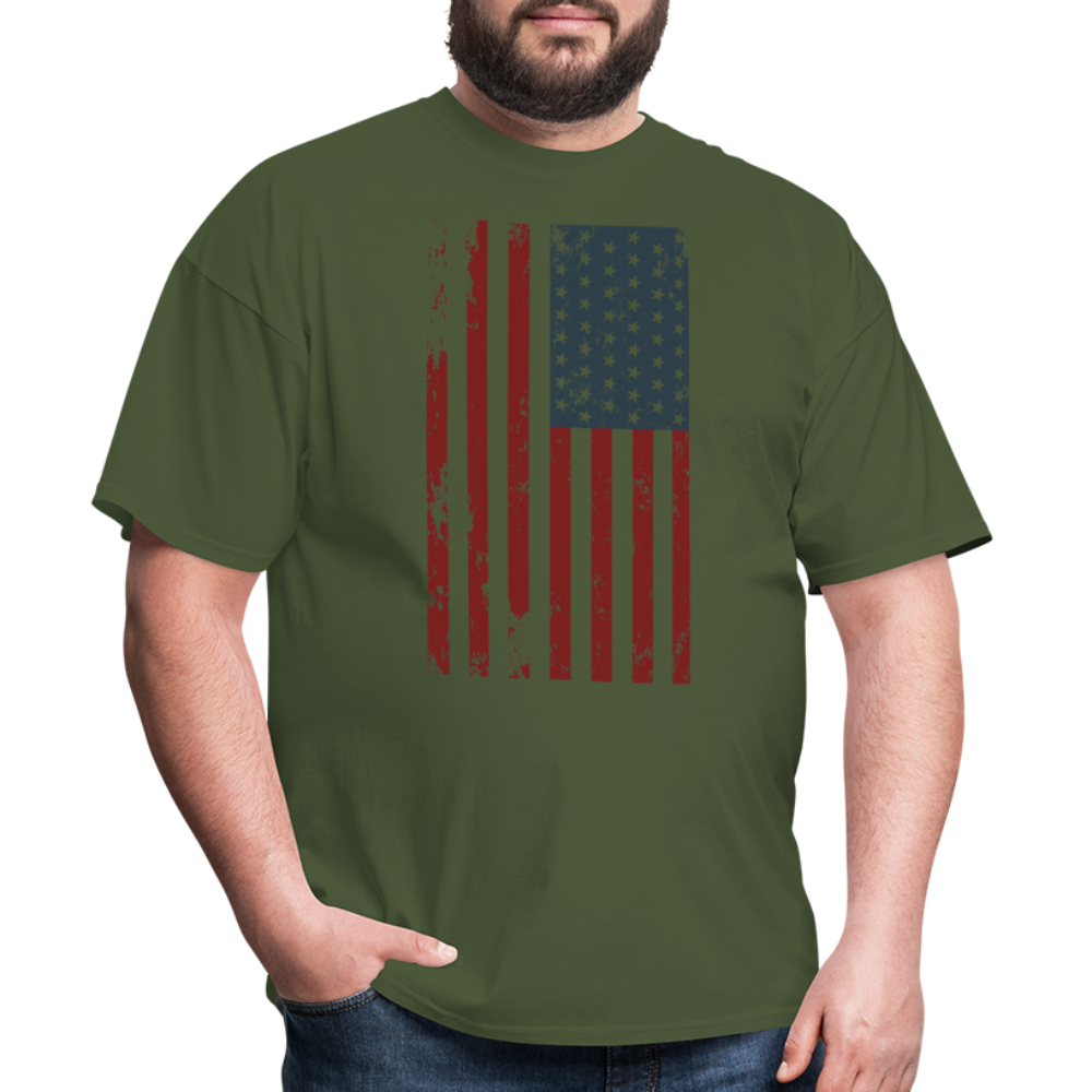 US FLAG - VERTICAL - military green