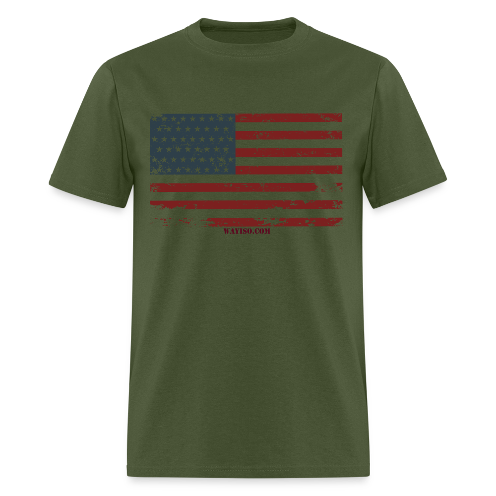 US FLAG - military green