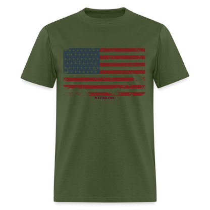 US FLAG - military green