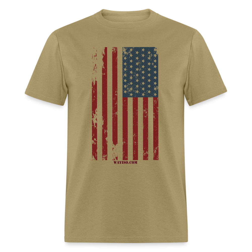 US FLAG - VERTICAL - khaki