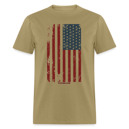 US FLAG - VERTICAL - khaki