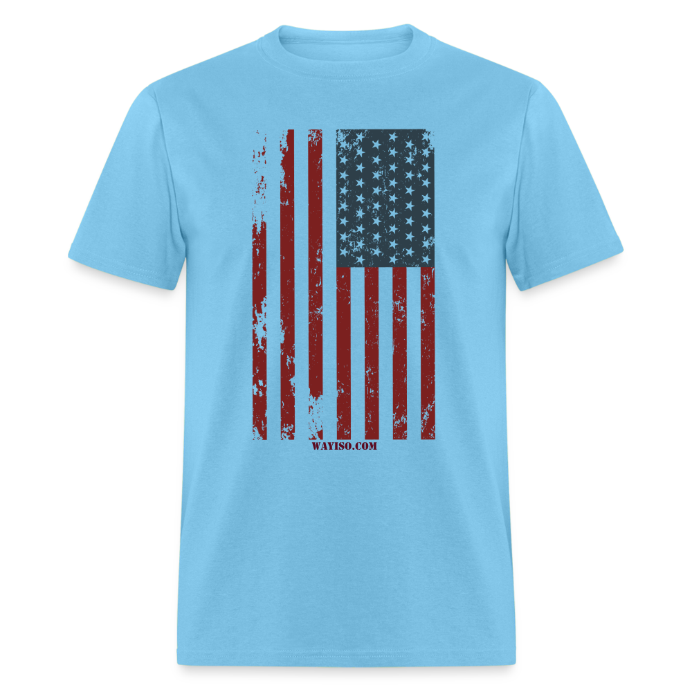 US FLAG - VERTICAL - aquatic blue