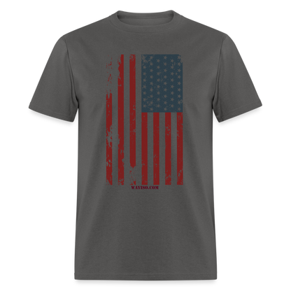 US FLAG - VERTICAL - charcoal