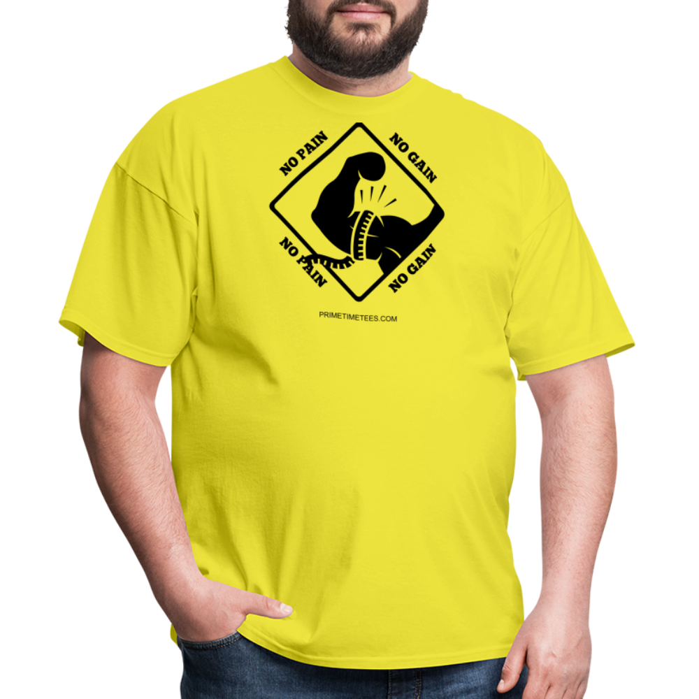 NO PAIN NO GAIN Unisex Classic T-Shirt - yellow