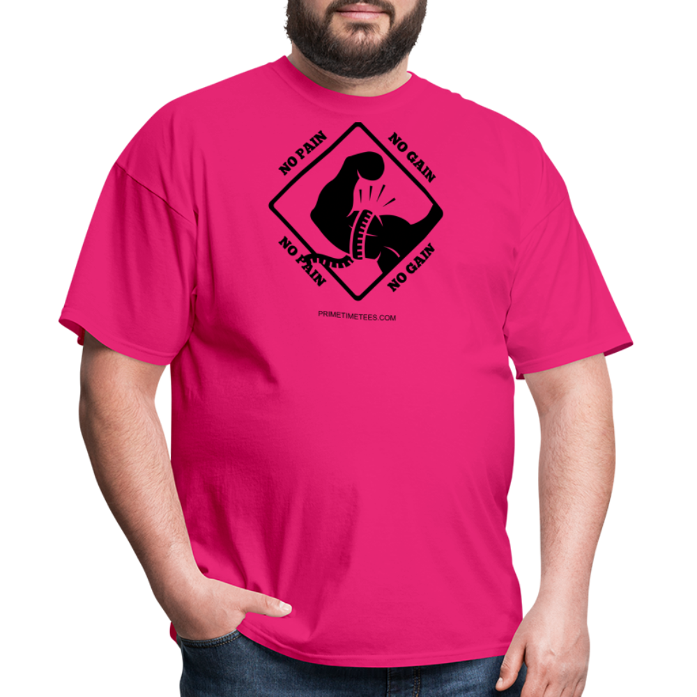 NO PAIN NO GAIN Unisex Classic T-Shirt - fuchsia