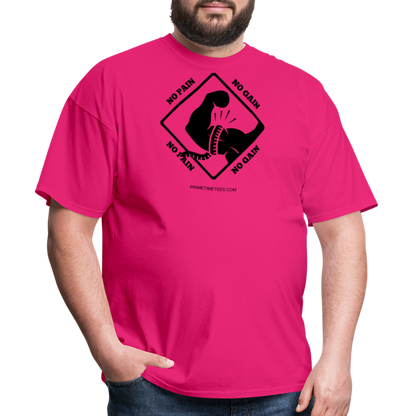 NO PAIN NO GAIN Unisex Classic T-Shirt - fuchsia