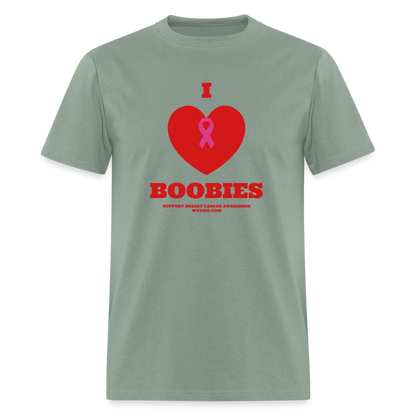 I HEART BOOBIES Unisex Classic T-Shirt - sage