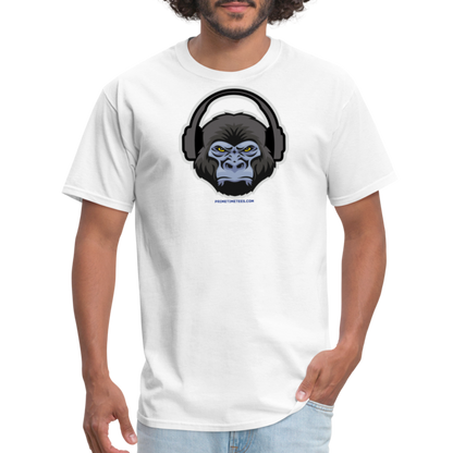 GORILLA HEADPHONES Unisex Classic T-Shirt - white