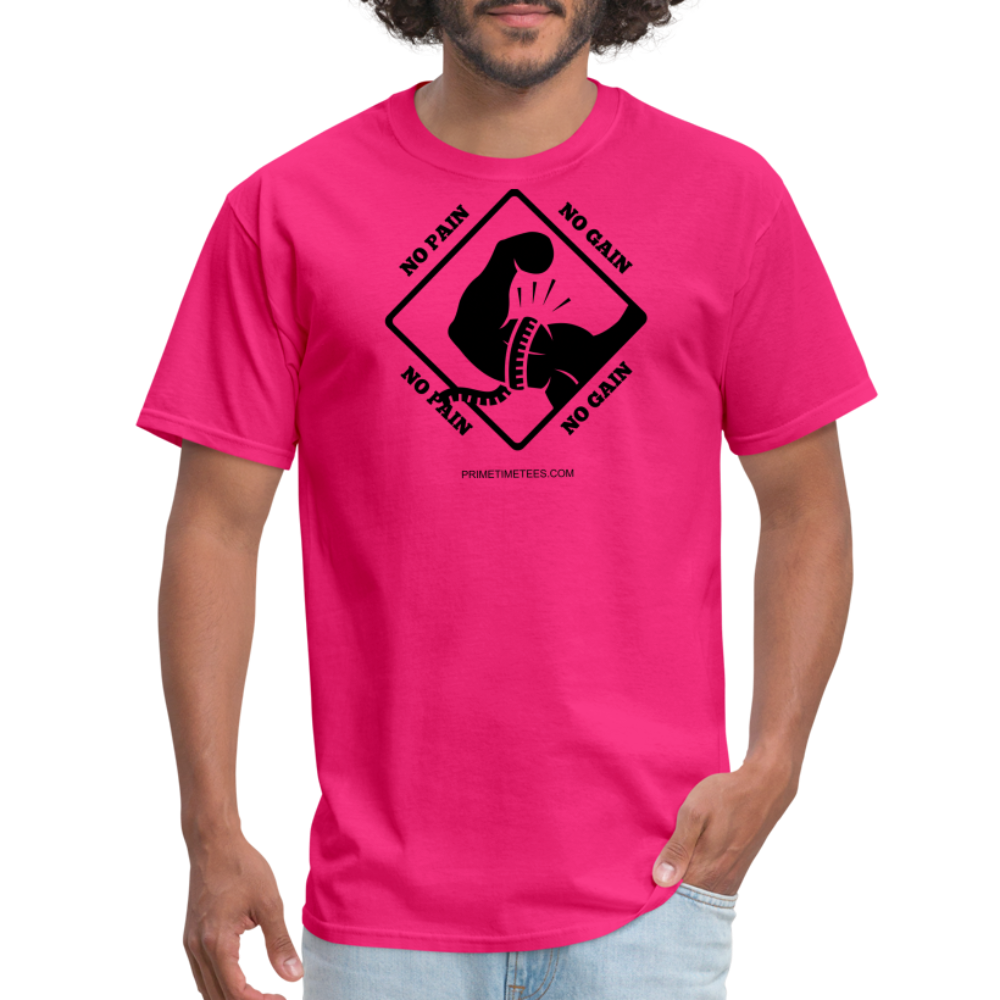 NO PAIN NO GAIN Unisex Classic T-Shirt - fuchsia