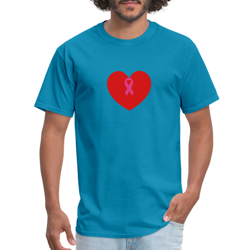 I HEART BOOBIES Unisex Classic T-Shirt - turquoise