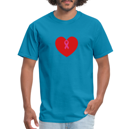 I HEART BOOBIES Unisex Classic T-Shirt - turquoise