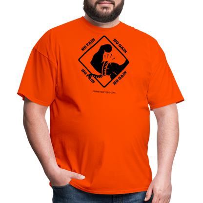 NO PAIN NO GAIN Unisex Classic T-Shirt - orange