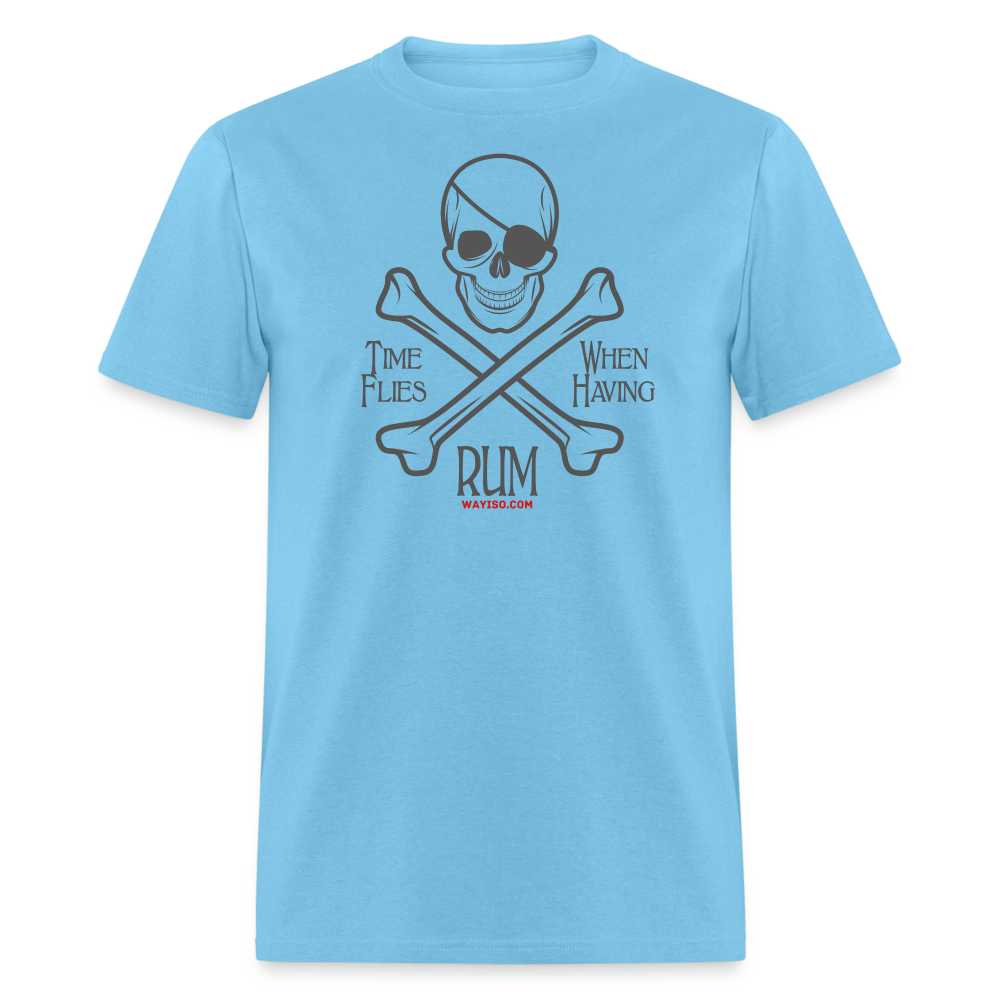 PIRATE RUM Unisex Classic T-Shirt 100% COTTON - aquatic blue