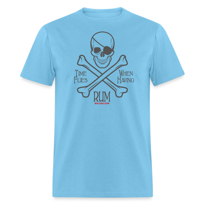 PIRATE RUM Unisex Classic T-Shirt 100% COTTON - aquatic blue